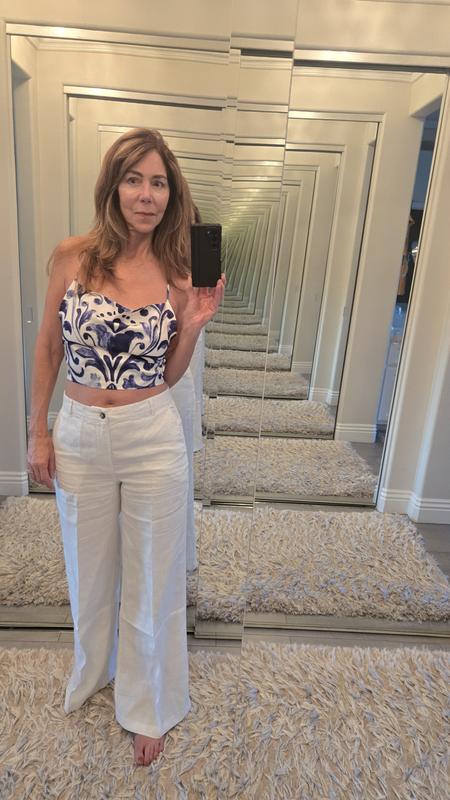 The Zoe Relaxed Wide Pant in 100% Linen