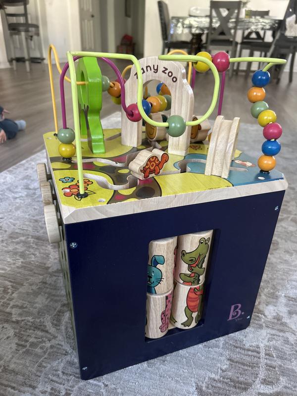 Zany Zoo | Wooden Activity Cube | B. toys