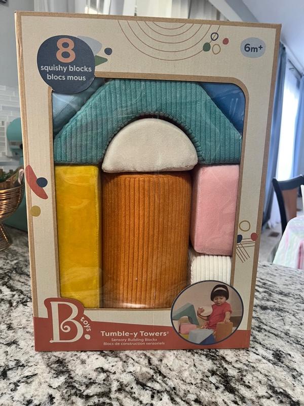 Tumble-y Towers | Sensory Building Blocks | B. toys