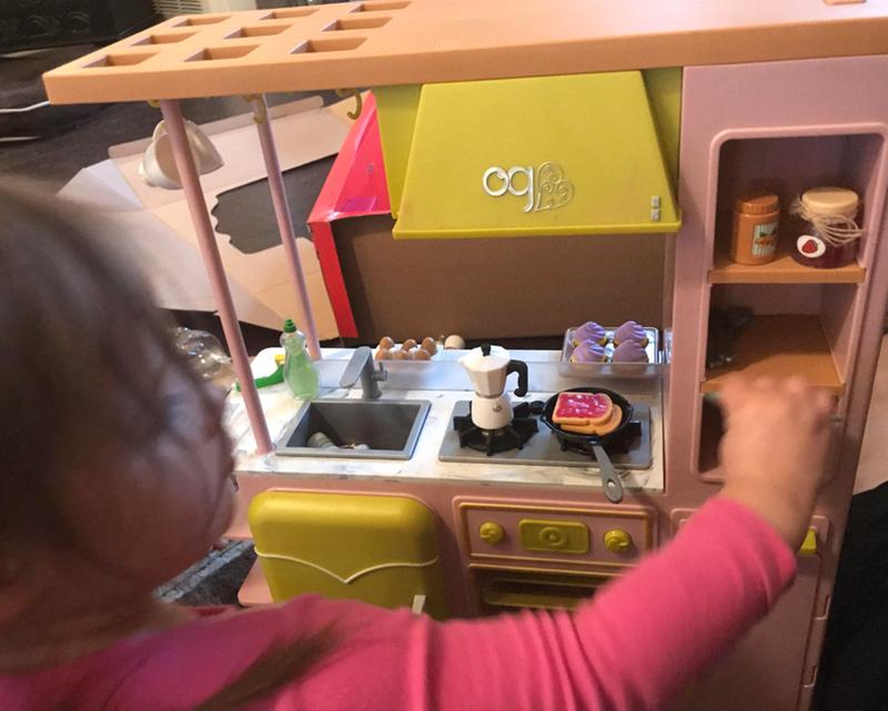 Pink Gourmet Kitchen, Dollhouse Cooking Furniture