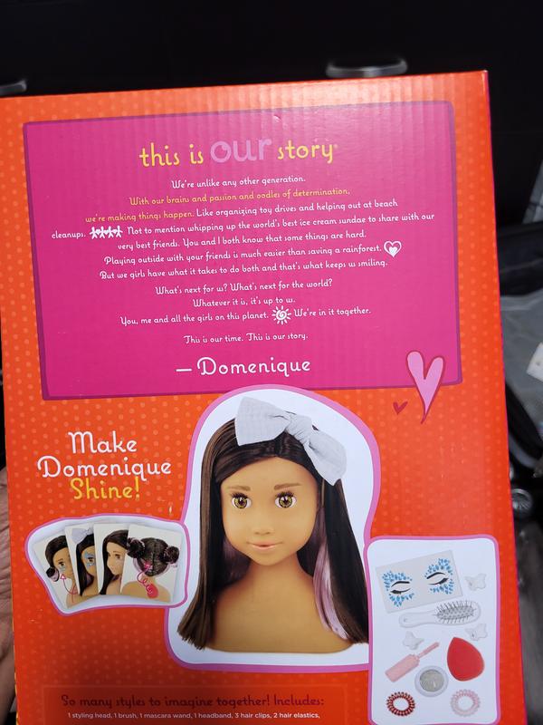 Our Generation Domenique Sparkles of Fun Styling Head Doll