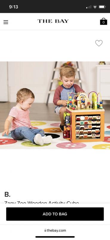 Zany Zoo | Wooden Activity Cube | B. toys