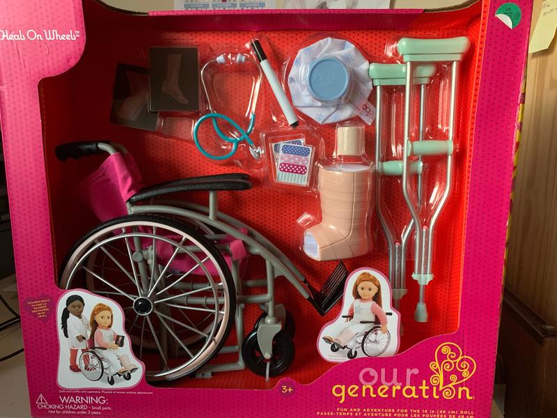 Heals on Wheels, Wheelchair for 18-inch Dolls