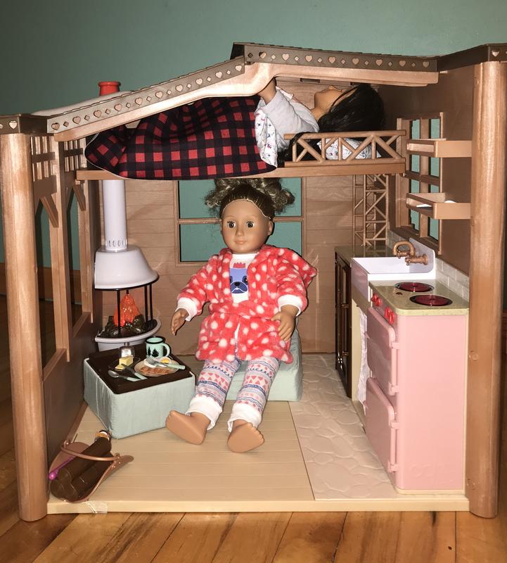 Our Generation Cozy Cabin Dollhouse Playset For 18 Dolls : Target