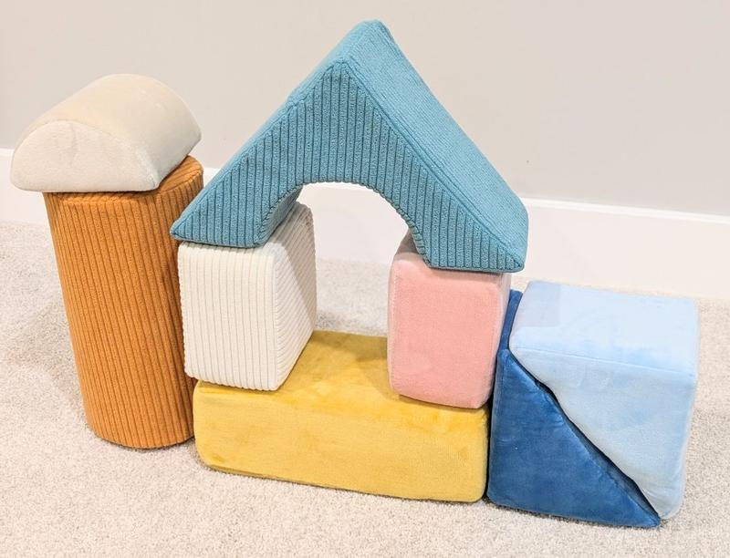 Tumble-y Towers | Sensory Building Blocks | B. toys