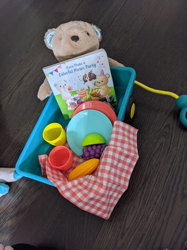 Cara-Mellow Bear Playset | Bear, Book, Picnic Set | B. toys