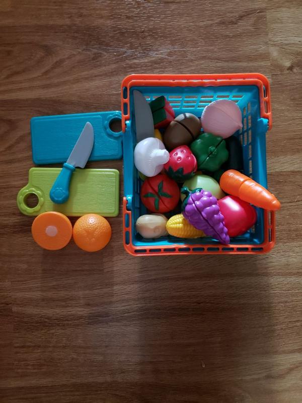 Farmers Market Produce Basket Pretend Play Food Battat
