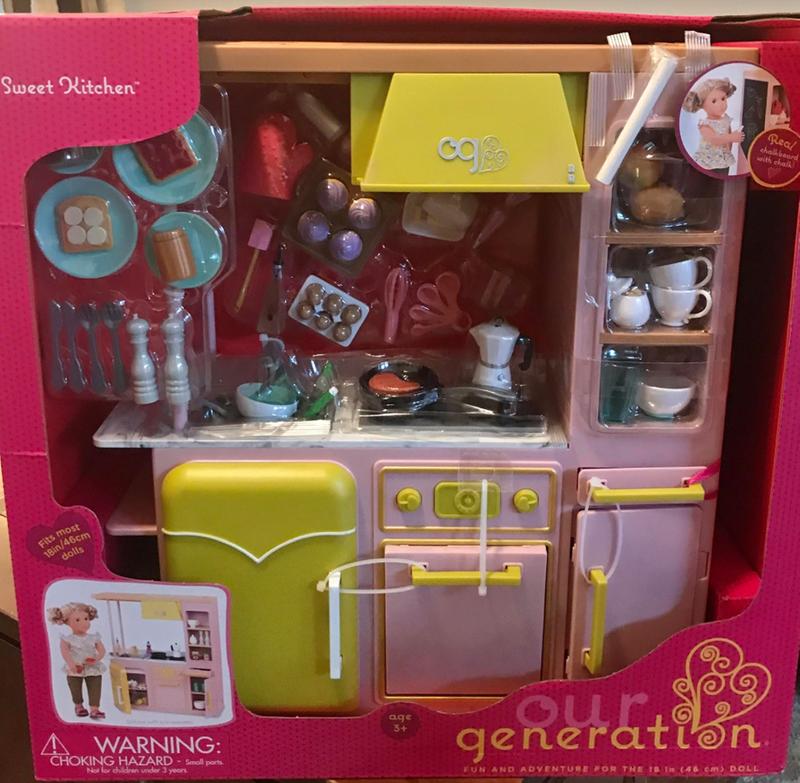 Pink Gourmet Kitchen, 46cm Doll Playset