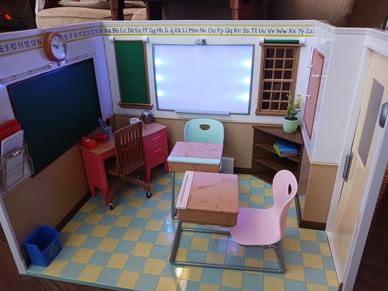 Our generation awesome academy school deals room for 18 in dolls