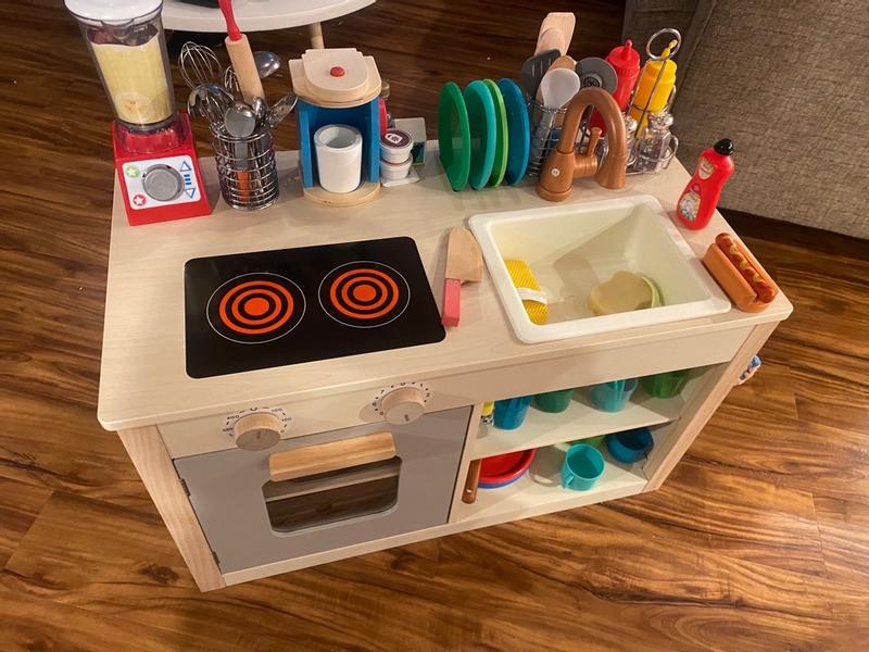 Two n One Cookin Fun Wooden Play Kitchen Battat