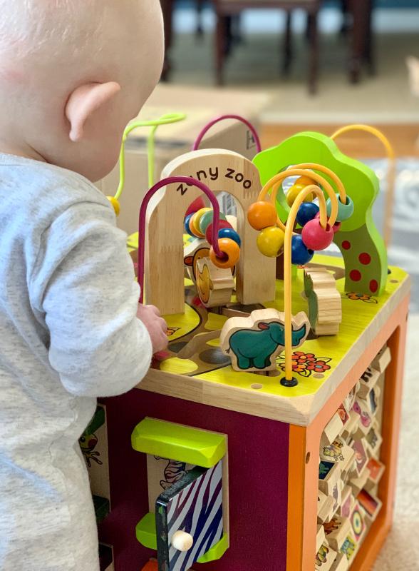 Zany Zoo | Wooden Activity Cube | B. toys