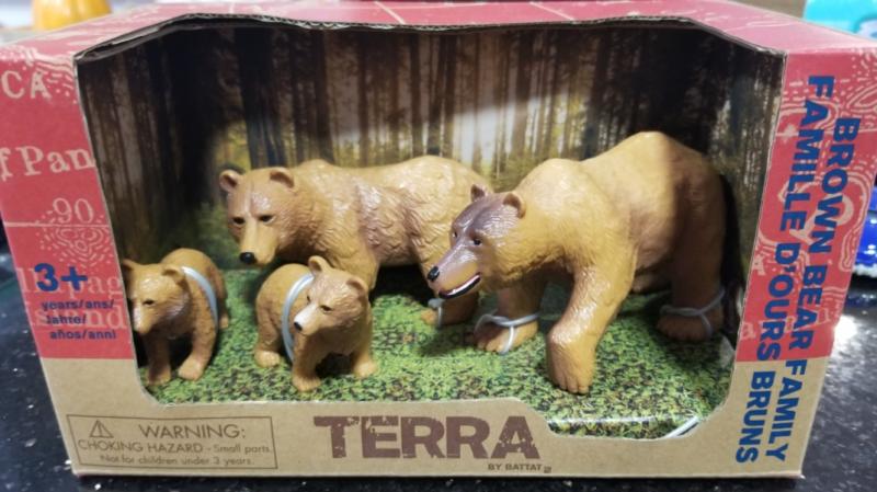 Battat Terra AN2732Z Brown Bear Family Animal Figures 