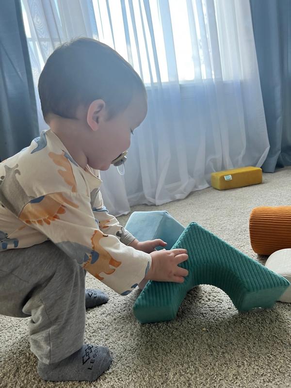Tumble-y Towers | Sensory Building Blocks | B. toys