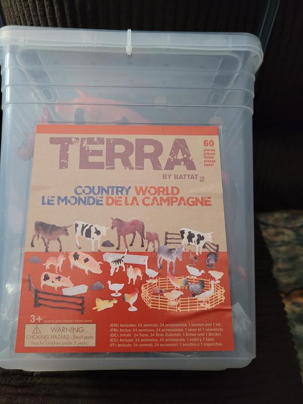 Terra by Battat AN2802Z Country World Figurines – Animaux Miniatures  Assortis de la Ferme pour Enfants à partir de 3 Ans (60 pièces) :  : Jeux et Jouets
