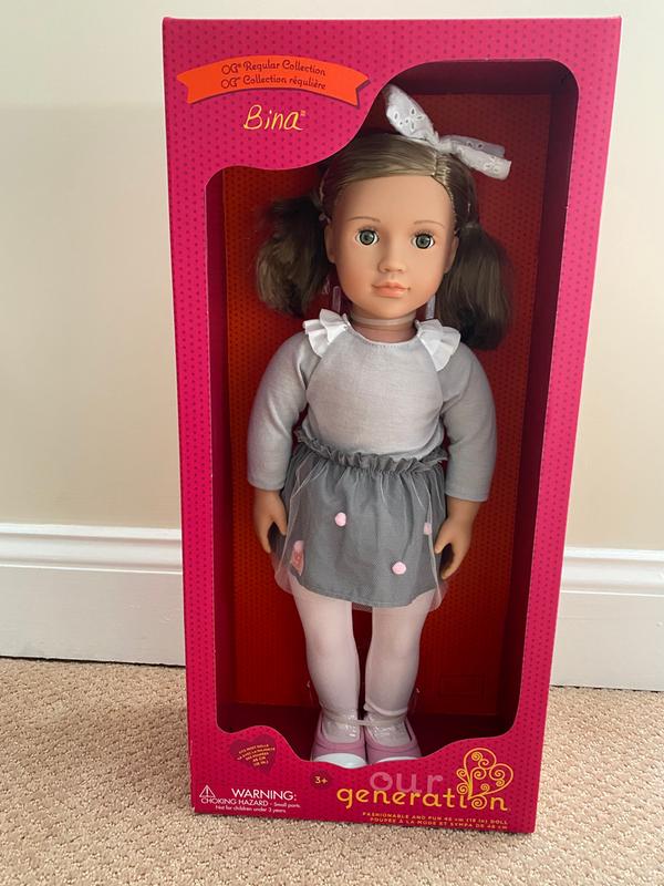 Our Generation 18" BINA Doll with Pom Pom Skirt Officially Licensed NIB/Sealed