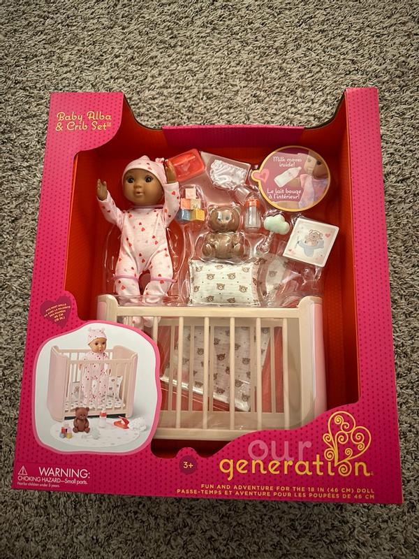 Baby Alba & Crib Set | Doll Accessories | Our Generation
