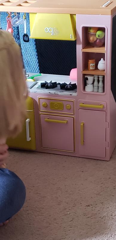 Pink Gourmet Kitchen, Dollhouse Cooking Furniture