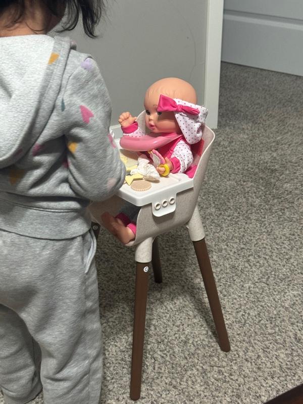 Baby doll clip on highchair top