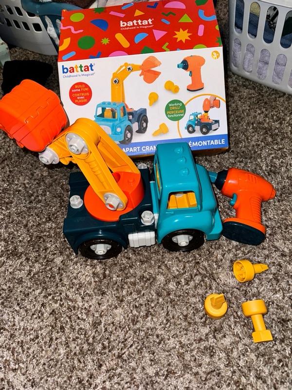 Take Apart Crane Construction Toys for Toddlers Battat