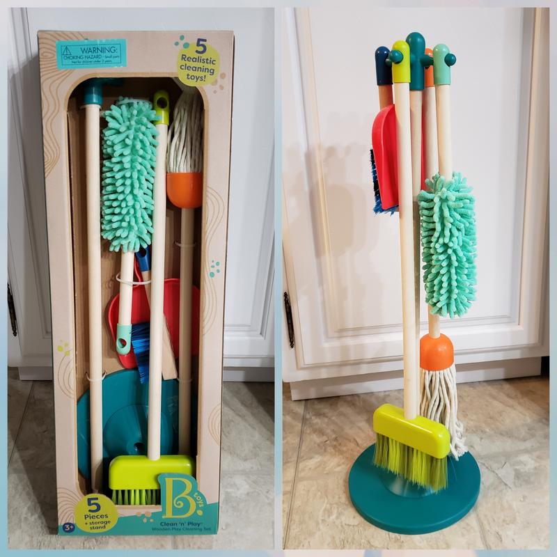 Line Pretend Play Wood Cleaning Set Toy - Multi