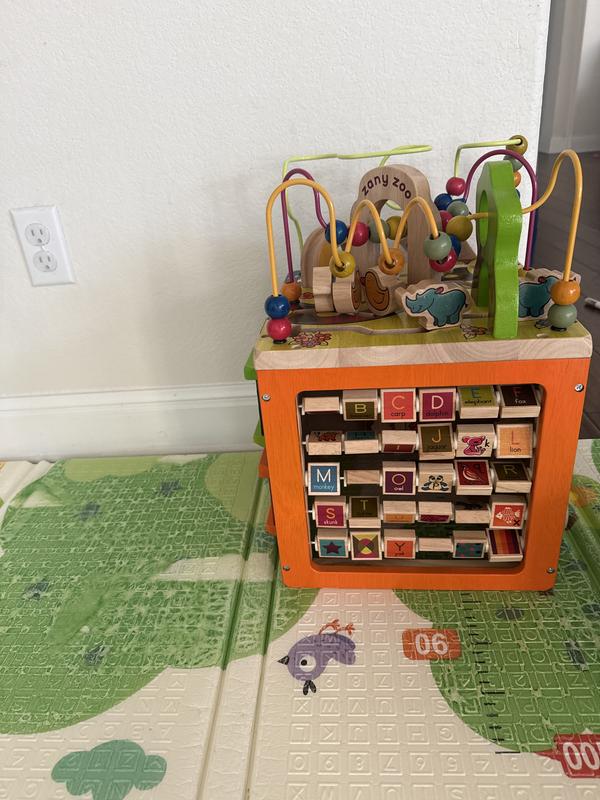 Zany Zoo | Wooden Activity Cube | B. toys