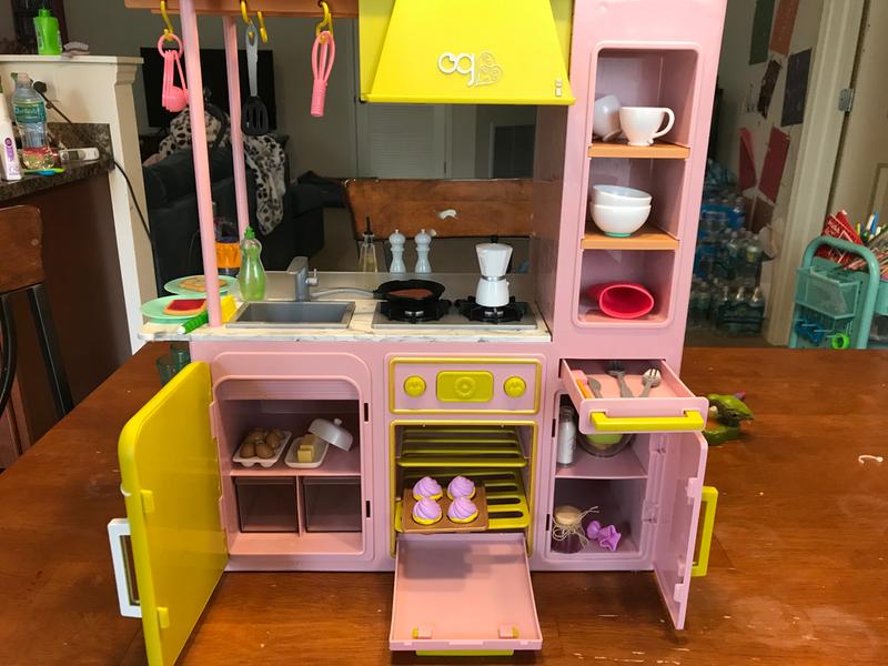 Our Generation Light-Pink Gourmet Kitchen & Play Food Accessory Set for 18  Dolls