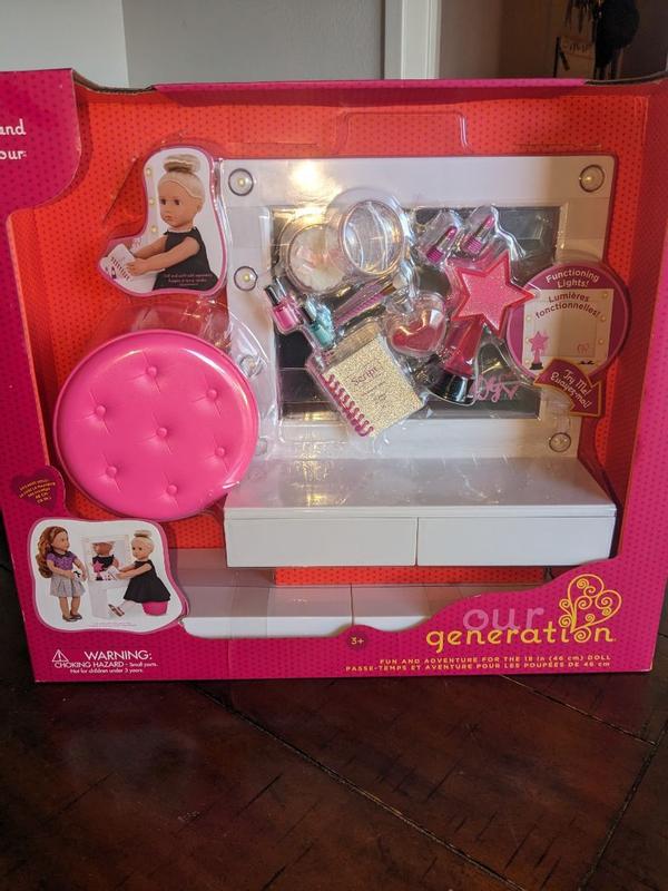 Glam & Glow, 18 Doll Vanity Table