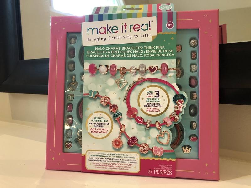 Make It Real Bracelets, Halo Charms, Think Pink