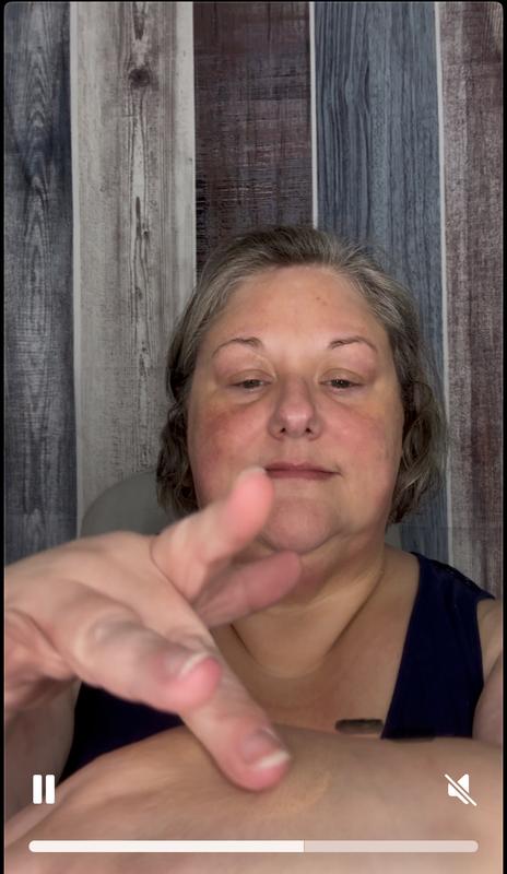 Applying product on my hand