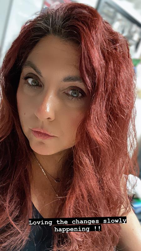 This he with medium
And tan .. little to no foundation with blush