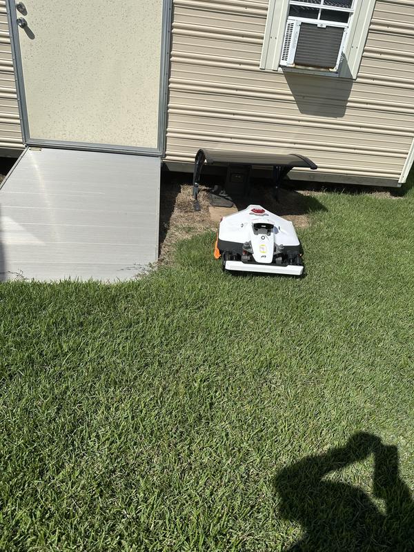 Where is my robot mower next to my charging station