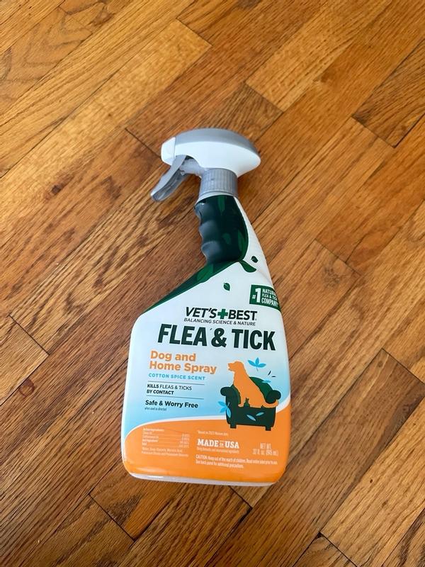 Vet's Best Flea And Tick Home Spray For Dogs – 32oz – Peppermint Scent, Fast Shipping