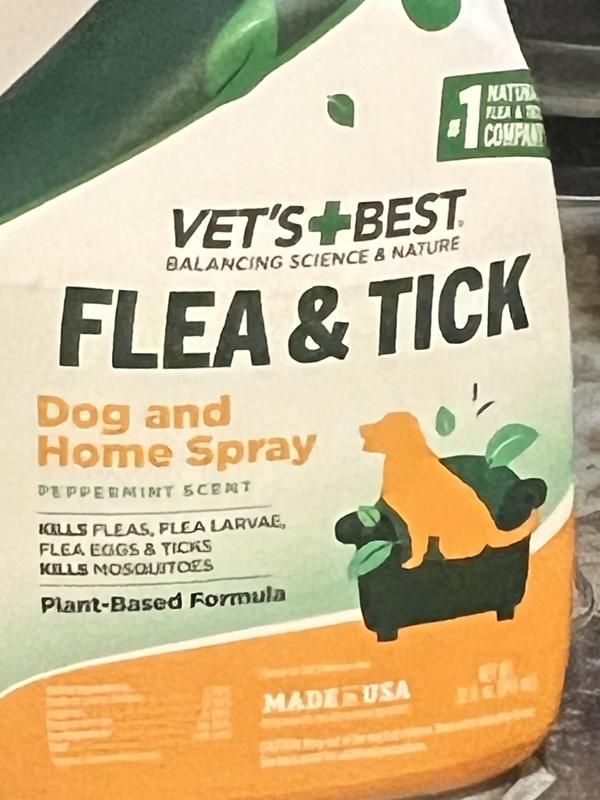 Dog Flea Tick Home Spray Peppermint Scented Vet s Best