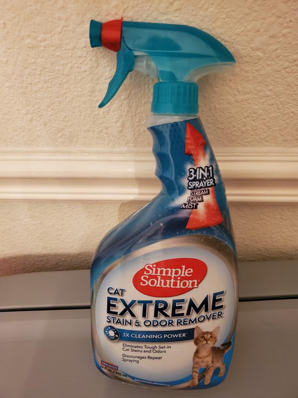 Simple solution extreme stain and outlet odour remover for cats