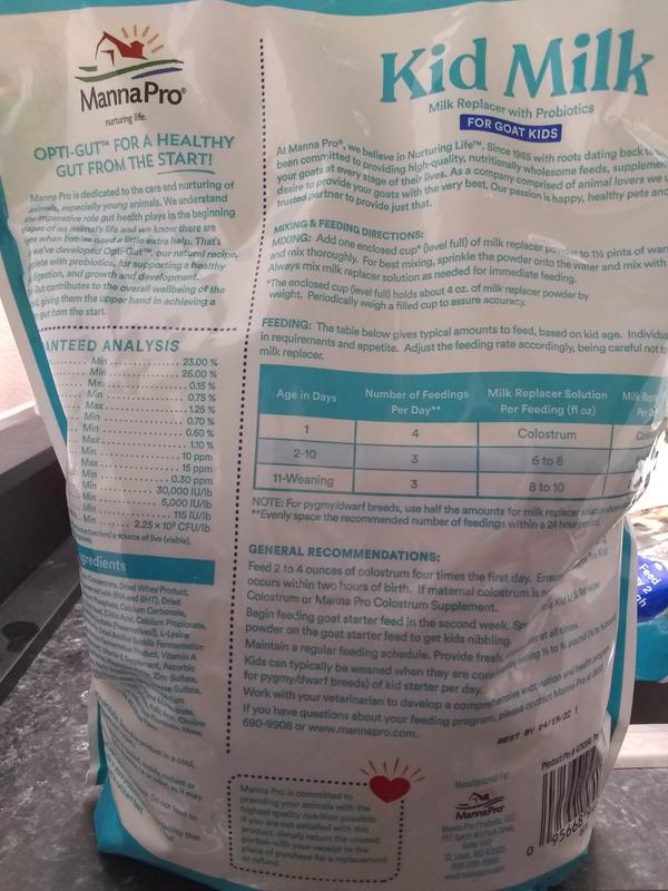 Manna Pro Kid Milk Replacer with OptiGut, 4 lbs