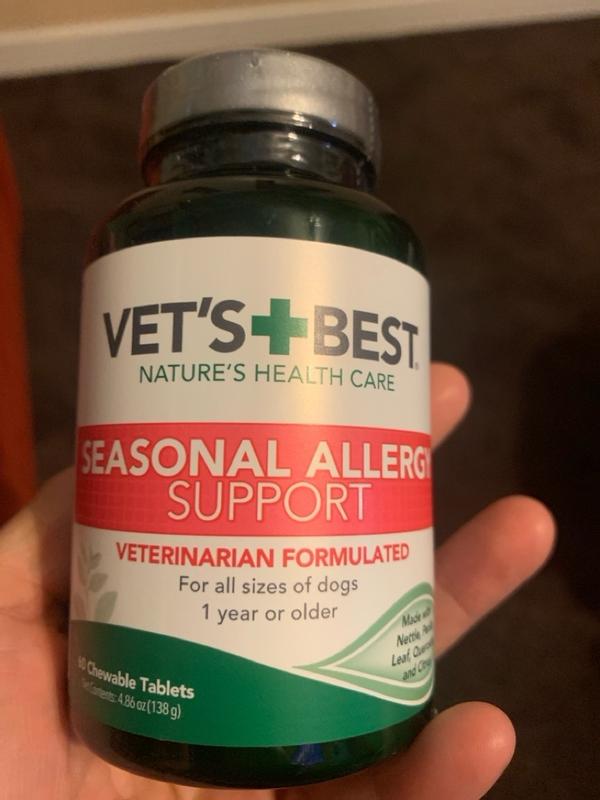 Dog Seasonal Allergy Support Tablets Vet s Best