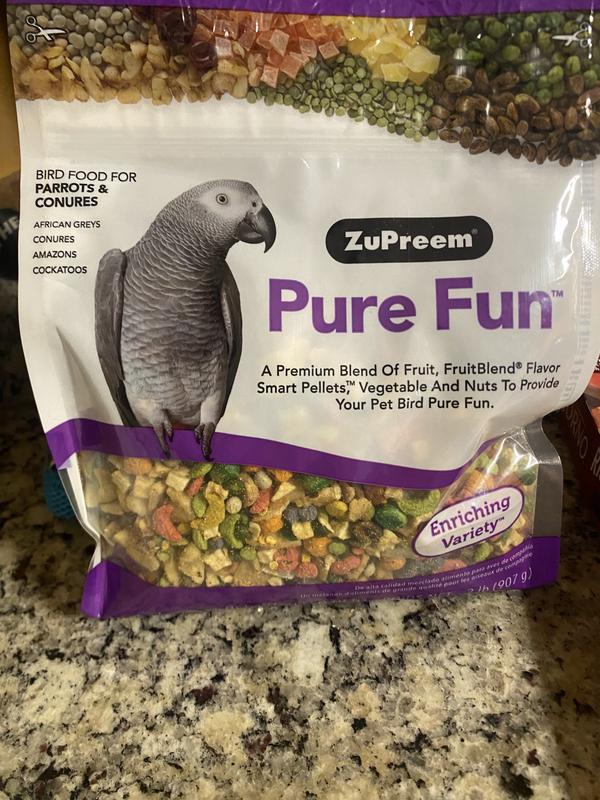 thumbnail image 2 of ZuPreem Pure Fun Bird Food – 2lb Premium Fruit Blend For Parrots, Conures & Conures 2 of 5