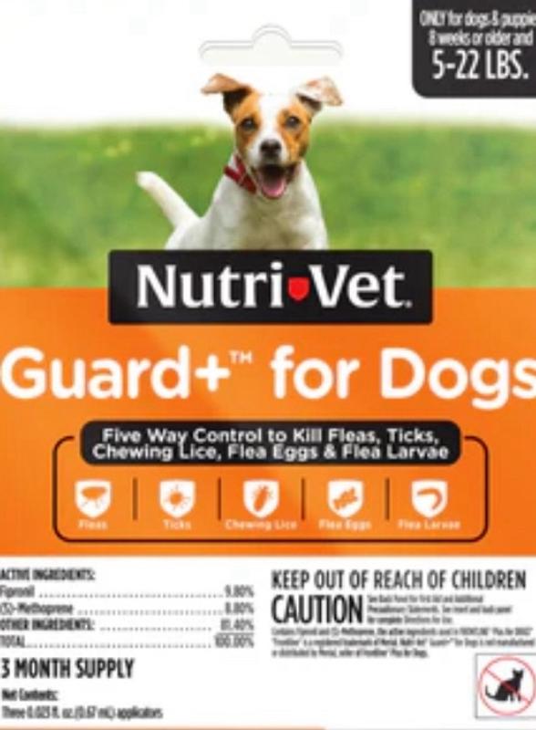 Guard+ for Dogs - Small Dog Flea and Tick Treatment | Nutri-Vet