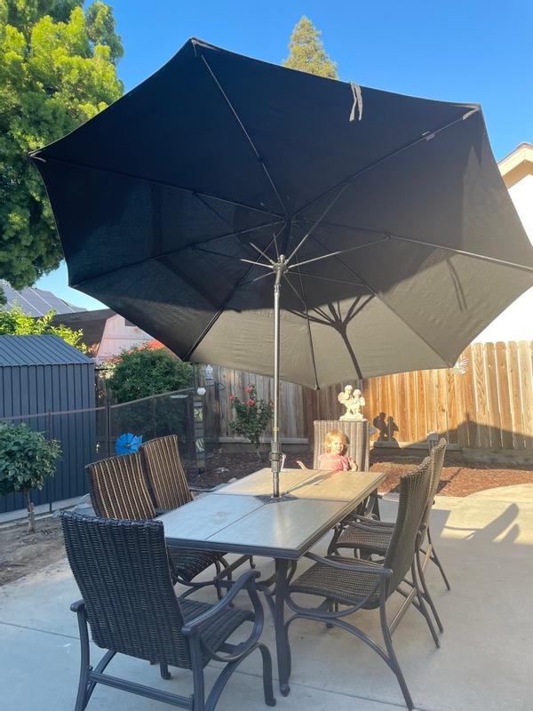 california umbrella 11-ft. sun master black finish patio umbrella Outsunny 11ft Cantilever with Base Offset Crank Brown The industry standard has been raised by this extra California Umbrella 11 ft. Fiberglass
