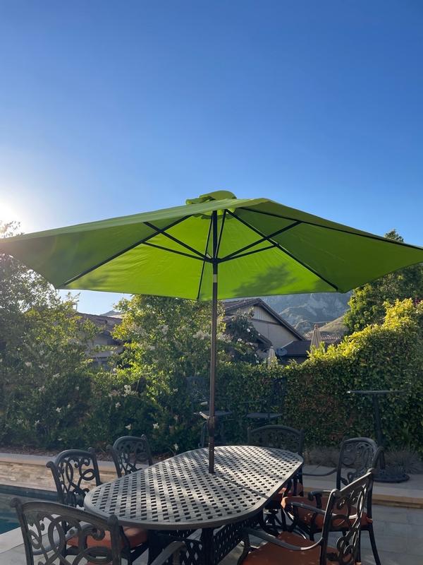 Astella 11-ft Aluminum Green Push-button Tilt Market Patio
