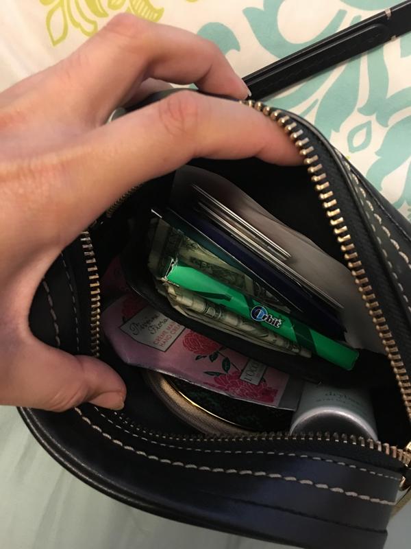 The big pocket is where i keep my money and my gum