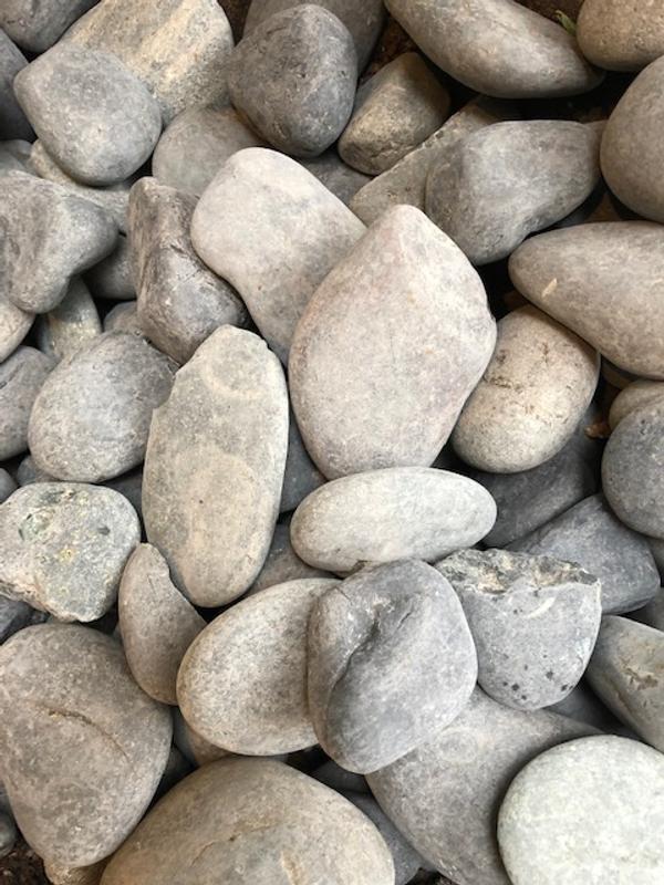 Grey Beach Pebbles Up Close