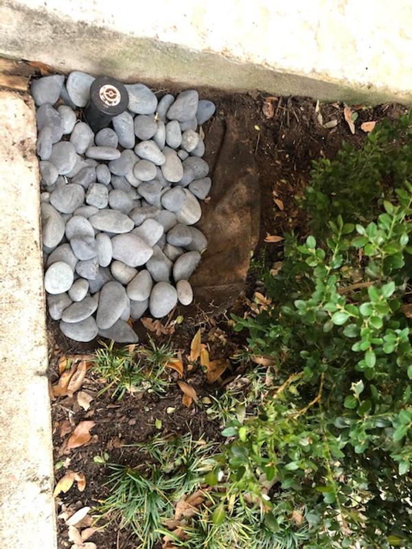 Grey Beach Pebbles as drainage