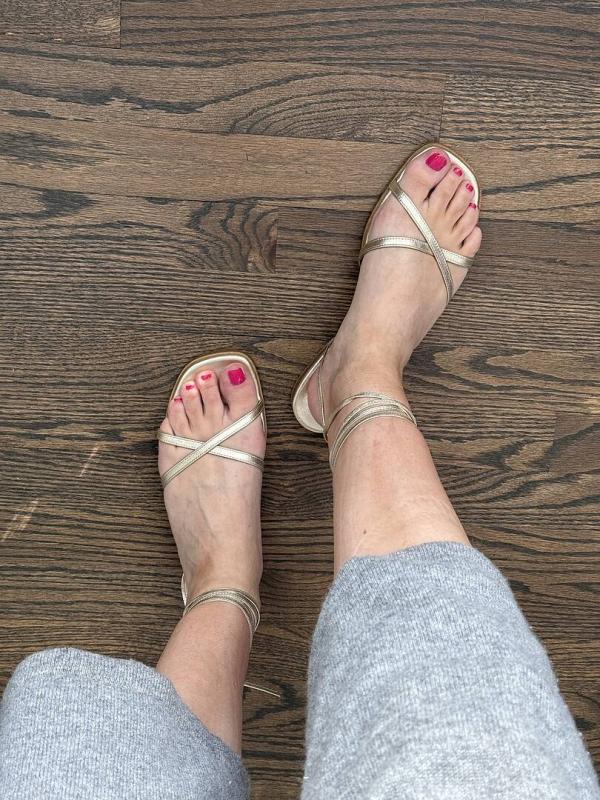 Customer photo for "Comfortable if you like wrap sandals"