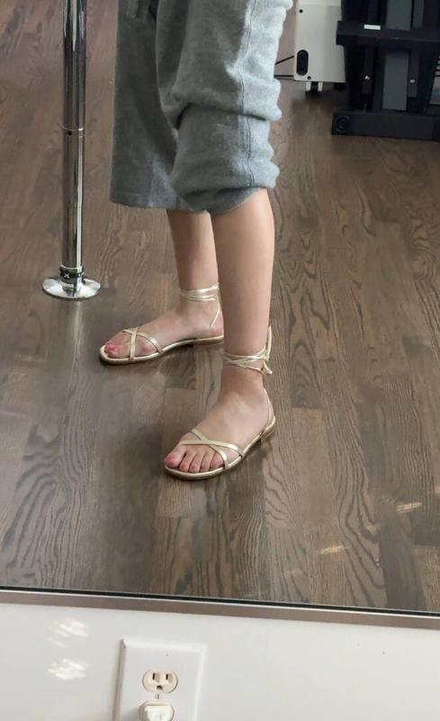 Customer photo for "Comfortable if you like wrap sandals"