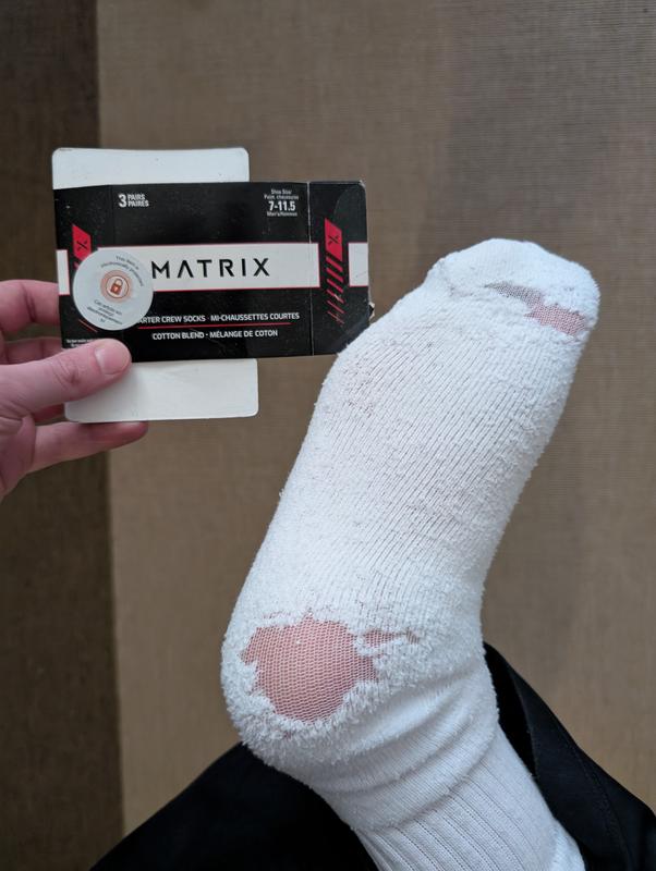 State of my Matrix socks after 2 washes