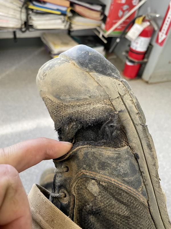 Hole in the boot in 6 weeks