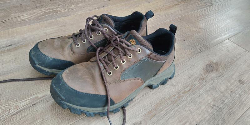 Shoes after trekking for two weeks.