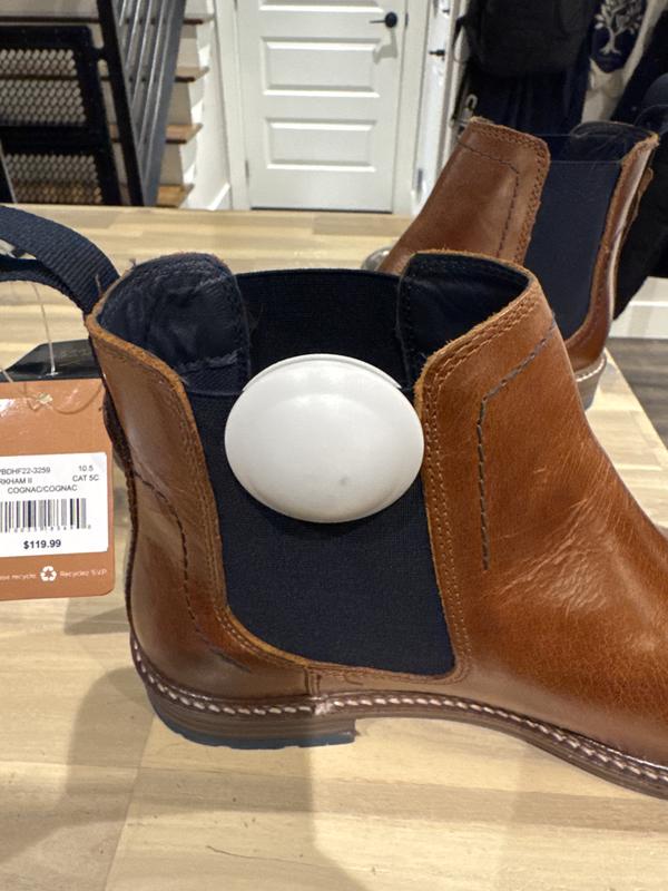 Security tag on online order boots