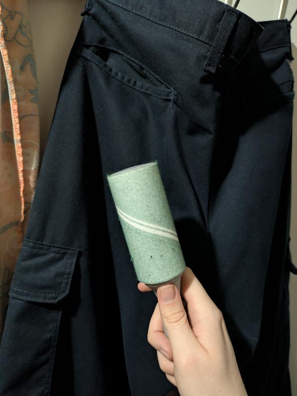 The lint roller is endlessly green